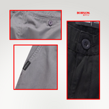 Bobson Japanese Men's Basic Denim Pants Straight Fitting Mid Waist 203428 (Black)