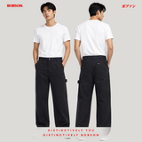 Bobson Japanese Men's Basic Denim Pants Carpent Fitting Mid Waist 210924 (Black)