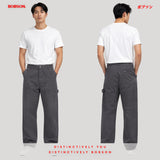 Bobson Japanese Men's Basic Denim Pants Carpent Fitting Mid Waist 210915 (Dark Gray)