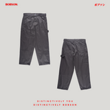 Bobson Japanese Men's Basic Denim Pants Carpent Fitting Mid Waist 210915 (Dark Gray)