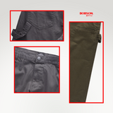 Bobson Japanese Men's Basic Denim Pants Carpent Fitting Mid Waist 210915 (Fatigue)