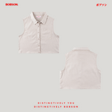 Bobson Japanese Ladies Basic Woven Shirt Crop Fit 199446 (Khaki)