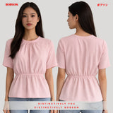 Bobson Japanese Ladies Basic Tees Relaxed Fit 188431 (Pink)