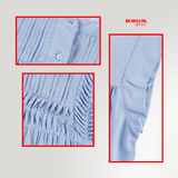 Bobson Japanese Ladies Basic Woven Shirt Boxy Fit 179339 (Light Blue)