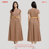 Bobson Japanese Ladies Basic Dress Regular Fit 169885 (Choco Brown)