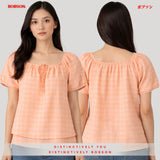 Bobson Japanese Ladies Basic Woven Shirt Boxy Fit 179124 (Coral)