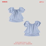 Bobson Japanese Ladies Basic Woven Shirt Boxy Fit 179124 (Blue)