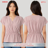 Bobson Japanese Ladies Basic Woven Shirt Boxy Fit 163924 (Old Rose)