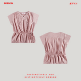 Bobson Japanese Ladies Basic Woven Shirt Boxy Fit 163924 (Old Rose)
