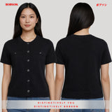 Bobson Japanese Ladies Basic Tees Slim Fit 202989 (Black)