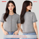 Bobson Japanese Ladies Basic Tees Slim Fit 202976 (Gray)