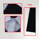 Bobson Japanese Ladies Basic Collared Shirt Relaxed Fit 184961 (Black)