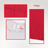 Bobson Japanese Ladies Basic Woven Shirt Boxy Fit 185984 (Maroon)