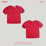 Bobson Japanese Ladies Basic Woven Shirt Boxy Fit 185984 (Maroon)