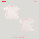 Bobson Japanese Ladies Basic Tees Boxy Fit 188414 (Coral)