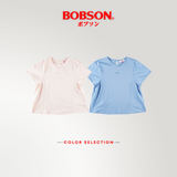 Bobson Japanese Ladies Basic Tees Boxy Fit 188414 (Light Blue)