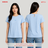 Bobson Japanese Ladies Basic Tees Boxy Fit 188414 (Light Blue)