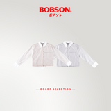Bobson Japanese Ladies Basic Woven Shirt Crop Fit 211492 (Beige)