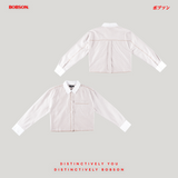 Bobson Japanese Ladies Basic Woven Shirt Crop Fit 211492 (Beige)