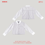 Bobson Japanese Ladies Basic Woven Shirt Crop Fit 211492 (Blue)