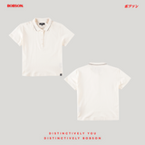 Bobson Japanese Ladies Basic Collared Shirt Regular Fit 211385 (Light Beige)