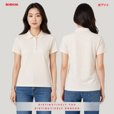 Bobson Japanese Ladies Basic Collared Shirt Regular Fit 185660 (Bleach Sand)