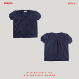 Bobson Japanese Ladies Basic Tees Boxy Fit 188397 (Navy)