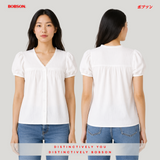 Bobson Japanese Ladies Basic Tees Boxy Fit 188397 (White)