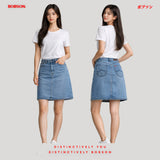Bobson Japanese Ladies Basic Denim Skirt 193618 (Medium Shade)