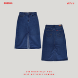 Bobson Japanese Ladies Basic Denim Skirt 194929 (Medium Shade)