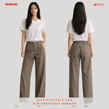 Bobson Japanese Ladies Basic Non-Denim Trouser Pants 200974 (Fatigue)