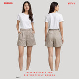 Bobson Japanese Ladies Basic Non-Denim Smart Short 202629 (Khaki)