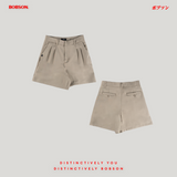 Bobson Japanese Ladies Basic Non-Denim Smart Short 202629 (Khaki)