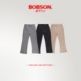 Bobson Japanese Ladies Basic Non-Denim Flared Pants 202661 (Black)
