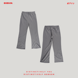 Bobson Japanese Ladies Basic Non-Denim Flared Pants 202661 (Light Gray)