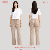 Bobson Japanese Ladies Basic Non-Denim Trouser Pants 200961 (Beige)