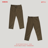 Bobson Japanese Ladies Basic Non-Denim Trouser Pants 200961 (Olive)