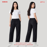 Bobson Japanese Ladies Basic Non-Denim Colored Pants 196823 (Black)