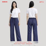 Bobson Japanese Ladies Basic Non-Denim Drawstring Pants 202620 (Dark Wash)