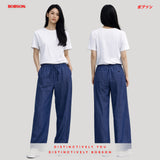 Bobson Japanese Ladies Basic Non-Denim Drawstring Pants 202620 (Medium Wash)