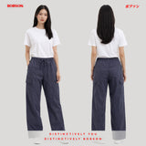 Bobson Japanese Ladies Basic Non-Denim Cargo Pants 202648 (Dark Gray)