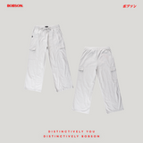 Bobson Japanese Ladies Basic Non-Denim Cargo Pants 202648 (Light Gray)