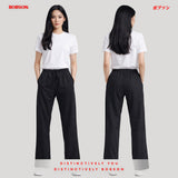 Bobson Japanese Ladies Basic Non-Denim Colored Pants 196678 (Black)