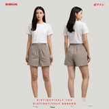 Bobson Japanese Ladies Basic Non-Denim Smart Short 196691-U (Light Taupe)
