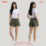 Bobson Japanese Ladies Basic Non-Denim Smart Short 196691-U (Olive)