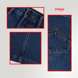Bobson Japanese Ladies Basic Denim Skirt 197644 (Medium Shade)
