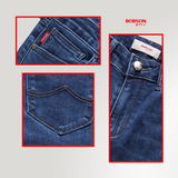 Bobson Japanese Ladies Basic Denim Pants Flared Jeans 201447 (Medium Shade)