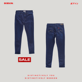 Bobson Japanese Ladies Basic Denim Pants Super Skinny 194408-U (Dark Shade)