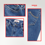 Bobson Japanese Ladies Basic Denim Pants Flare Fitting 202532 (Medium Shade)