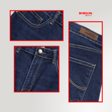 Bobson Japanese Ladies Basic Denim Pants Sailor Fitting 197412 (Medium Shade)